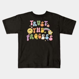 Trust the Process, Groovy 80's 70's, Vintage Peace Hippie, Retro Kids T-Shirt